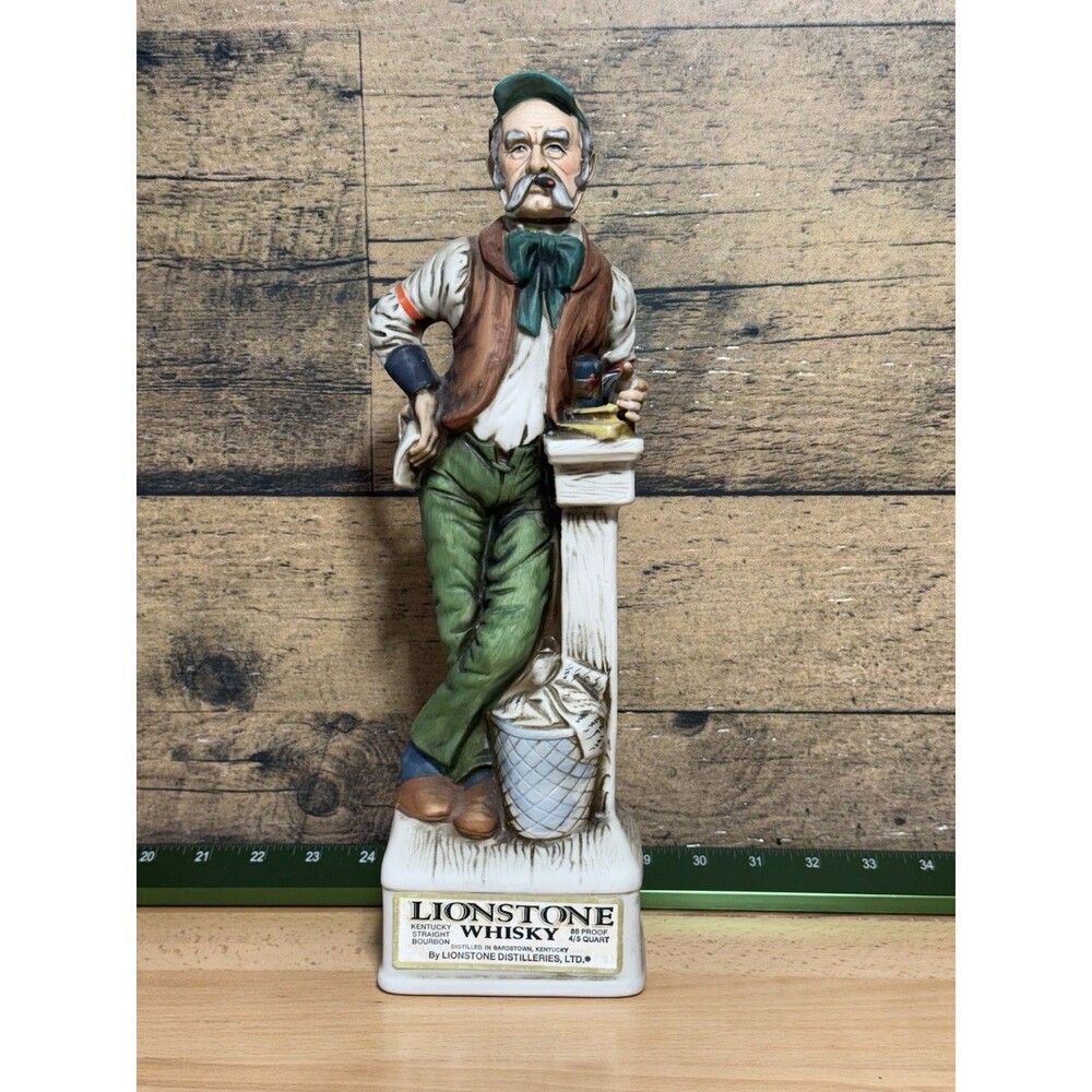 🔥Lionstone Figural Telegrapher Decanter Collectible Statue Vintage Rare